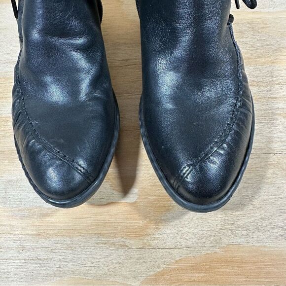 Rieker Black Leather Ankle Boots Women’s Size 6 - Picture 5 of 9
